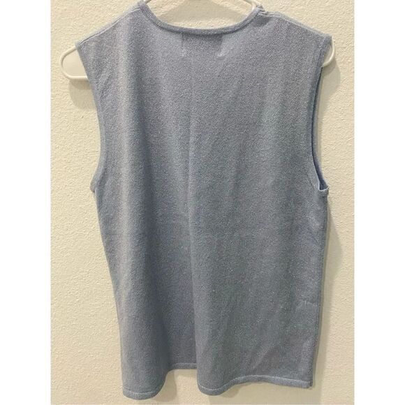 Susan Graver Blue Metalic Tank Size Medium - Picture 5 of 5
